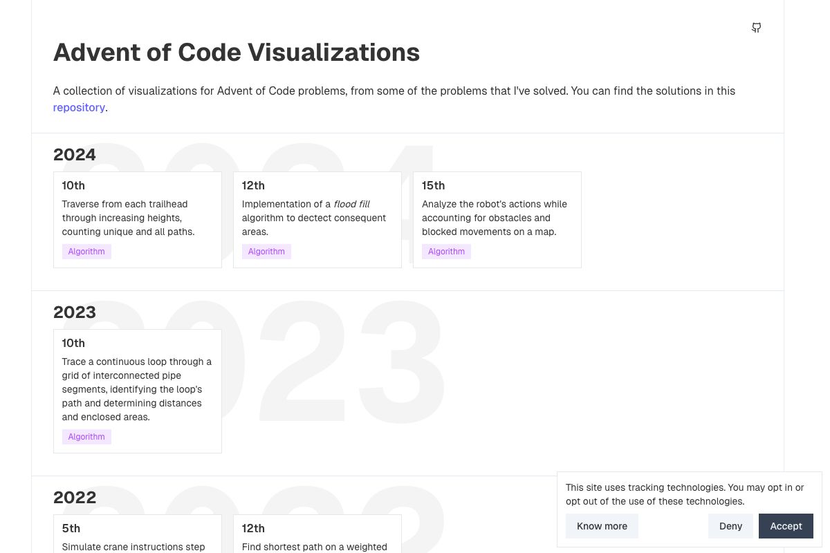 Preview of advent ui